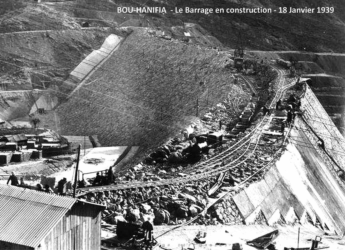 Bou-Hanifia - Barrage en construction - 1939.jpg